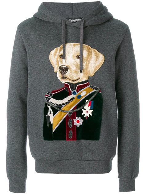 dolce gabbana dog sweatshirt|dolce and gabbana jumper men's.